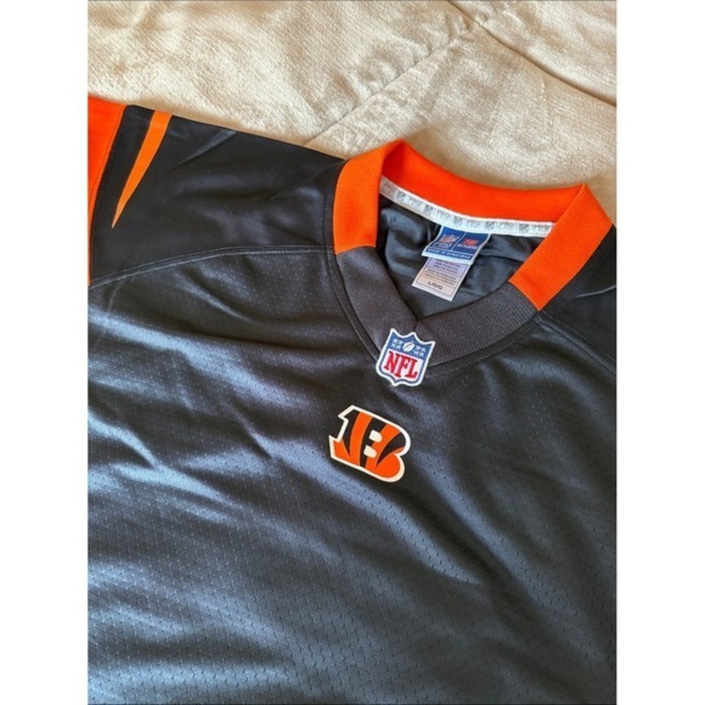 NFL Pro Line Cincinnati Bengals Reebok Jersey Black Orange Mens Large